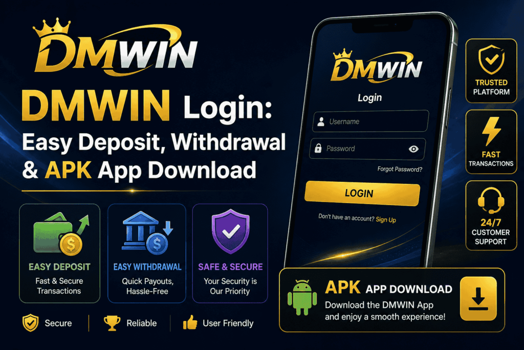 DMWIN Login Easy Deposit, Withdrawal & APK App Download